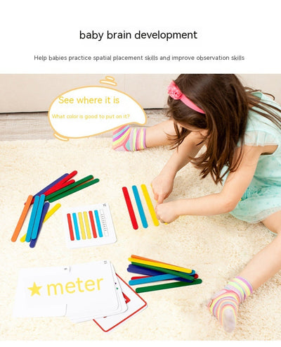 Rainbow Stick Early Education Thinking Puzzle Toy Children's Mathematics