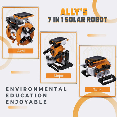 Fidtoy Kit Robot Solaire 7 en 1 STEM pour Enfants, Jouet de Construction Robotique Solaire DIY, Kit Scientifique d'Ingénierie sur les Énergies Renouvelables, Âge 8+