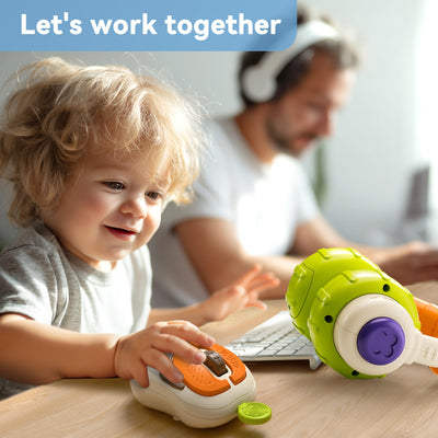 Juego de auriculares musicales y juguete de ratón Fidtoy Baby