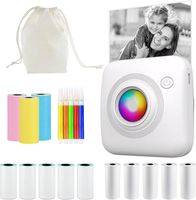 Mini Imprimante Thermique Portable de Poche Bluetooth avec Lumière LED - X3