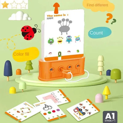 Fidtoy Montessori Activité de Verrouillage avec 40 Cartes Défi