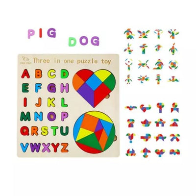 Puzzle Géométrique et Alphabet Montessori - 501