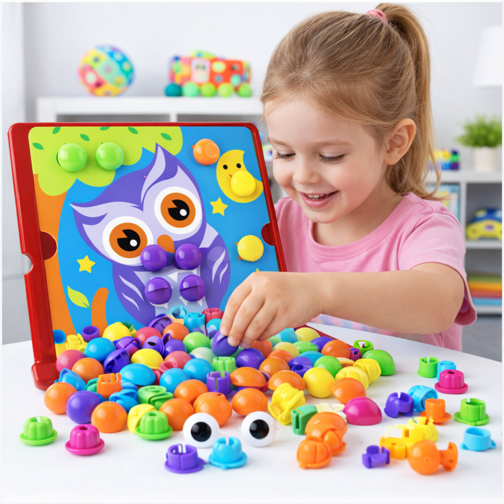 Fidtoy Boutons de Mosaïque Jeu Éducatif Motricité Fine