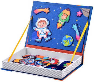 Livre de Puzzles Magnétiques STEAM 50 pièces - Thème Spatial