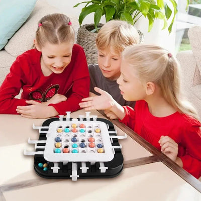 Fidtoy Stay Alive Survival Chess Track Board Game for Kids Ages 5+, Plastic Rainbow Strategy Board Game with Two-Player Duel and Family Tabletop Play