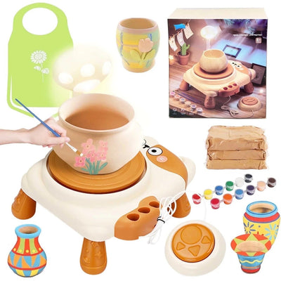 Kit de herramientas de arte de juego de simulación de torno de alfarero eléctrico DIY Cat - 03D