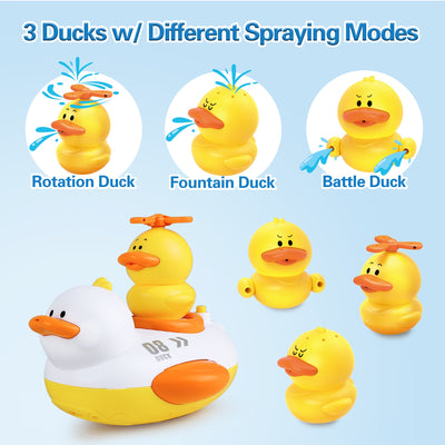 Ensemble de jouets de bain Fidtoy Duck avec canards pulvérisateurs et pommes de douche