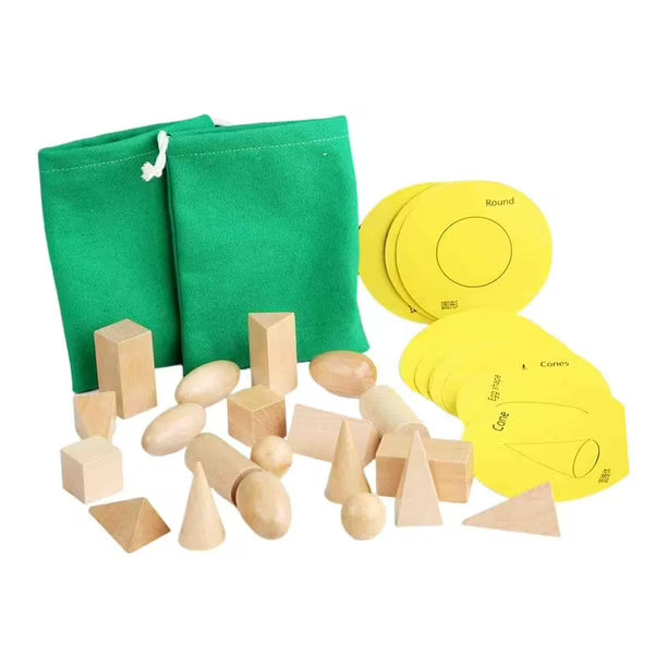 Vingt formes géométriques solides avec 10 cartes