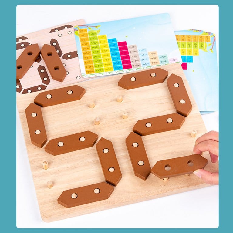 Tablette numérique en bois pour l'apprentissage de l'addition et de la soustraction - 032
