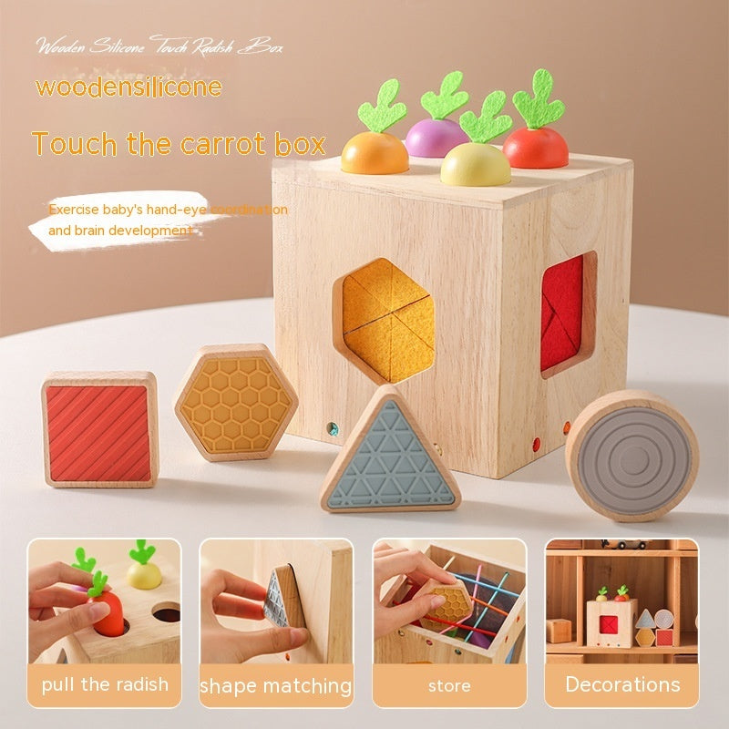 Forme géométrique en bois coulée Éveil Petite Enfance Pour Bébé Jouets Éducatifs