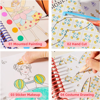 Petite styliste - Club magique | Stylisme avec tissus, autocollants d'accessoires, couleurs