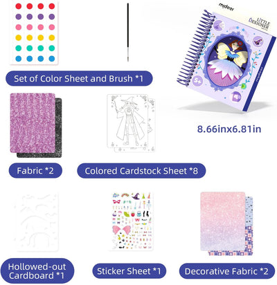 Petite styliste - Club magique | Stylisme avec tissus, autocollants d'accessoires, couleurs
