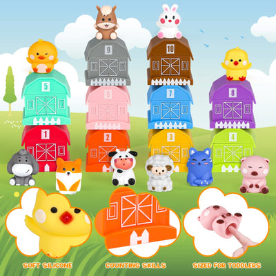 Kit de jeu éducatif sur les animaux de la ferme Fidtoy