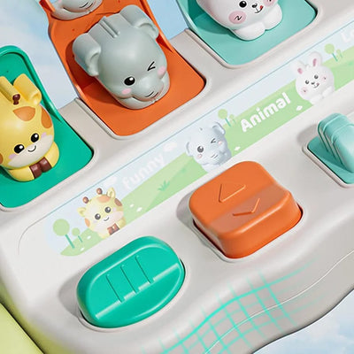 Fidtoy Cute Animal Learning Pop Up Toy for Toddlers 12+ Months Interactive Cause and Effect Educational Animal Activity Toy
