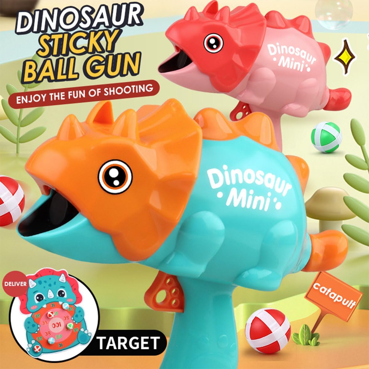 Dinosaurio Diana Juego de Tiro con Bolas Adhesivas - 048