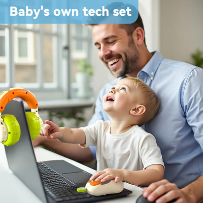 Juego de auriculares musicales y juguete de ratón Fidtoy Baby