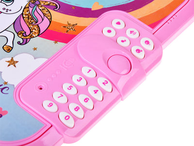 Fidtoy 2 in 1 Interactive Coded Secret Magical Unicorn Diary, Pink Password Diary with Recording, Playback, Voice Changer, Hidden Storage, Notebook and Marker Ages 6+