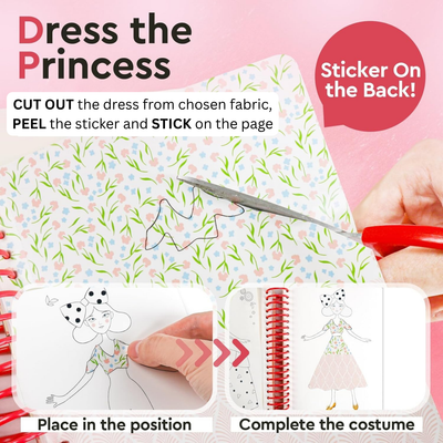 Petite styliste - Club magique | Stylisme avec tissus, autocollants d'accessoires, couleurs