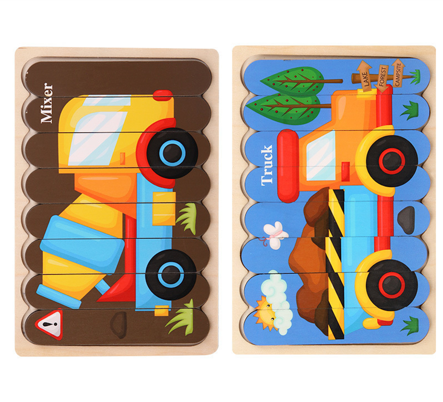 Juegos de rompecabezas Montessori reversibles (juego de 2)