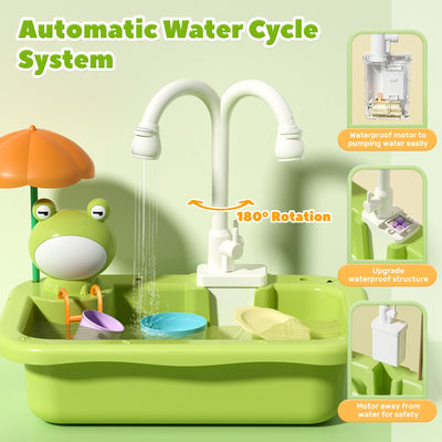 Fidtoy Fregadero de Juguete con Agua Corriente para Niños de 3+ años