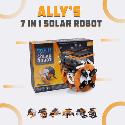 Fidtoy Kit Robot Solaire 7 en 1 STEM pour Enfants, Jouet de Construction Robotique Solaire DIY, Kit Scientifique d'Ingénierie sur les Énergies Renouvelables, Âge 8+
