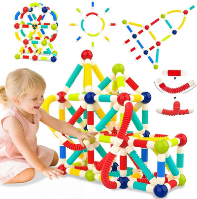Pop Tube Bâtonnets Magnétiques Puzzle avec Personnage -158