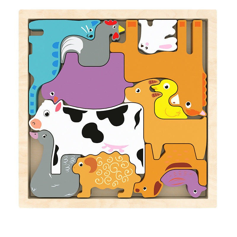 Fidtoy Puzzle de formes Montessori