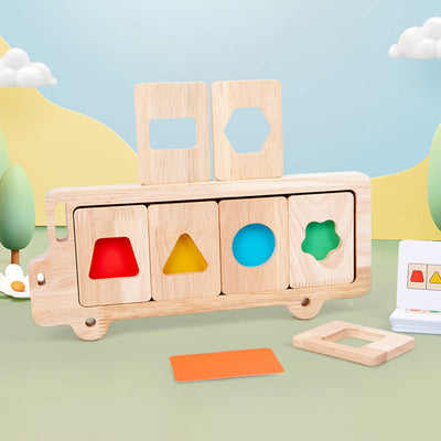 Puzle tridimensional de geometría para educación temprana y cognición del color para bebés
