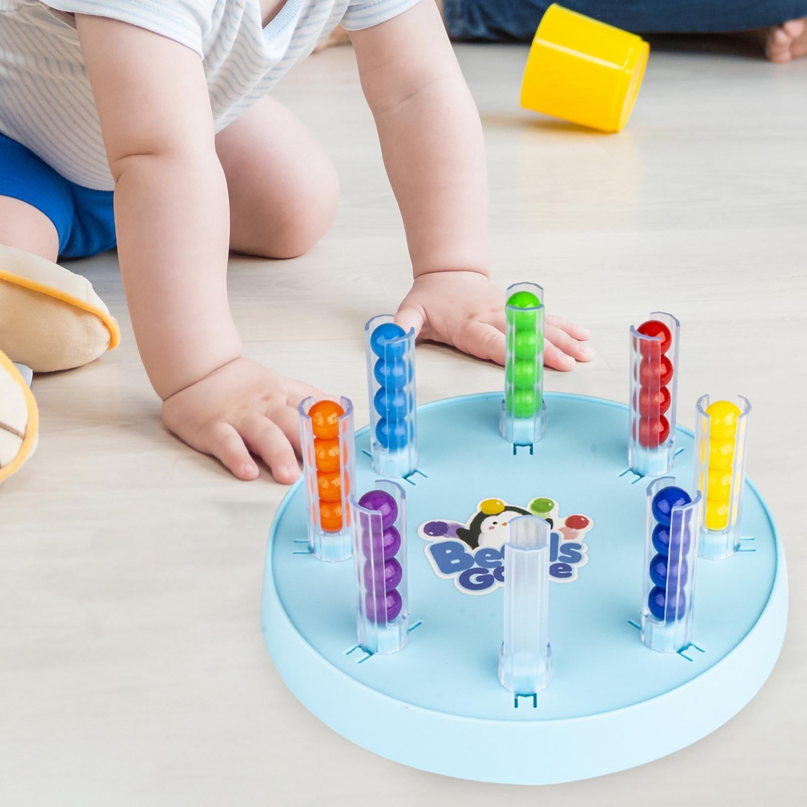 Fidtoy Beads Tube Ball Mind Pattern Game for Kids – Color Matching Bead Sorting Puzzle Toy for Logic Thinking, Fine Motor Skills & Two Player Educational Play