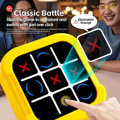 Juego de Puzle Táctil 5 en 1 de Tic Tac Toe Electrónico - 265
