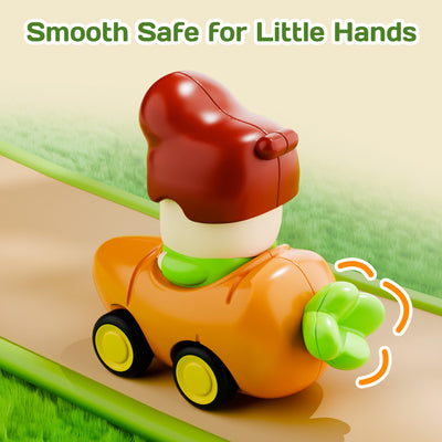 Fidtoy 6PCS Press to Go Car Toys for Toddlers