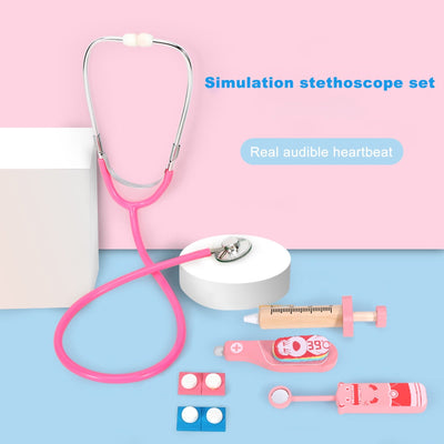 Fidtoy Pretend Play Doctor Medical Tool Kit for Kids Role Play Health Toy with Stethoscope Thermometer Bandages Ages 3+