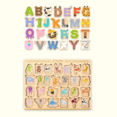 Goryeo Baby - Puzzle en bois de l'alphabet - Meilleurs jouets pour apprendre l'alphabet