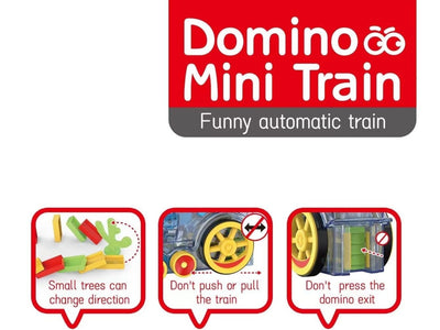 Tren automático eléctrico de dominó con luz y sonido - 60 piezas