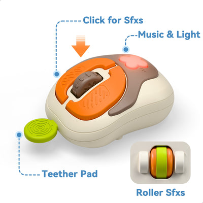 Juego de auriculares musicales y juguete de ratón Fidtoy Baby
