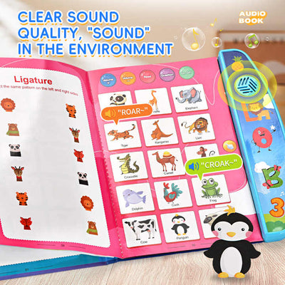 Fidtoy Learning Auditory English Audio Book for Kids Talking Alphabet Number Interactive Learning Toy Ages 2-6