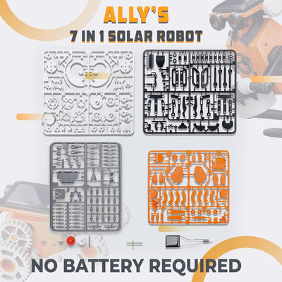 Fidtoy Kit Robot Solaire 7 en 1 STEM pour Enfants, Jouet de Construction Robotique Solaire DIY, Kit Scientifique d'Ingénierie sur les Énergies Renouvelables, Âge 8+