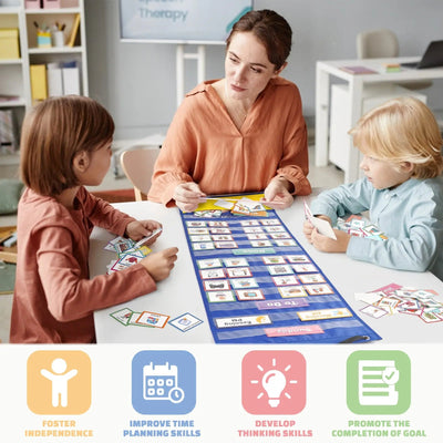 132 Tarjetas visuales PECS Tablero de comportamiento semanal para autismo y TDAH
