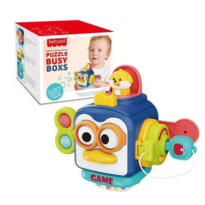 Cube d'activités de voyage Fidtoy Penguin pour bébés