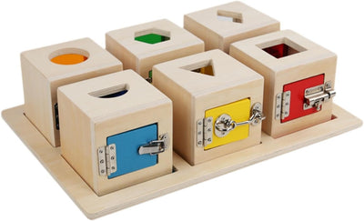harayaa Caja de Bloqueo Montessori para niños, Tablero Ocupado, Juguetes educativos, Juguete Interactivo Suave para Padres e Hijos, Regalos de cumpleaños para