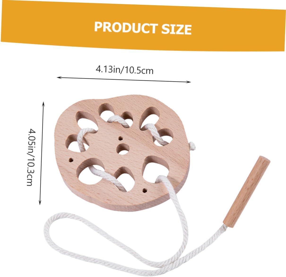 Jouets à enfiler en bois en forme de racine de lotus pour enfants, apprentissage de la coordination œil-main, jeu de laçage pour enfants