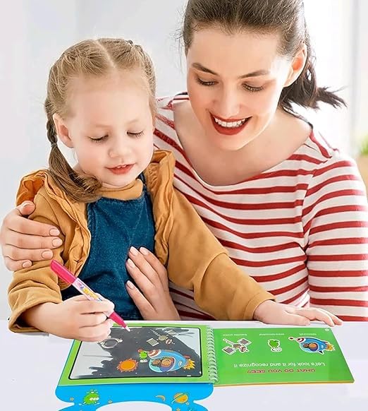 Livre Magique à l'Eau Fidtoy - Activité de Coloriage Réutilisable pour Enfants 3+ Animaux