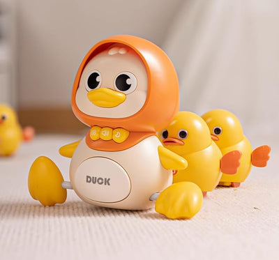 Fidtoy Baby Musical Duck Toy Set with Light Sound Crawling Fun