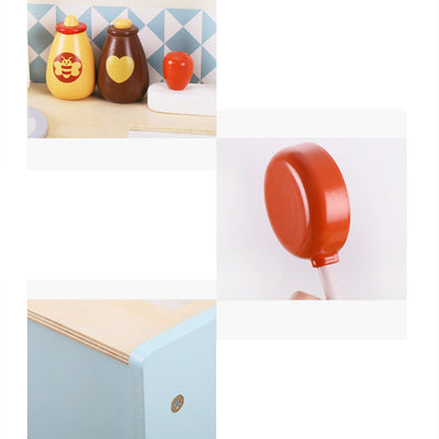 Cadeau Fête des Enfants Mini Cuisine Jouets en Bois