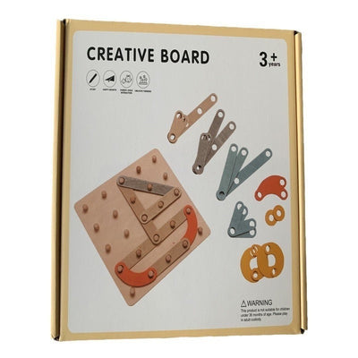 Planche à clous en bois Montessori, jouet géoplan à motifs et formes