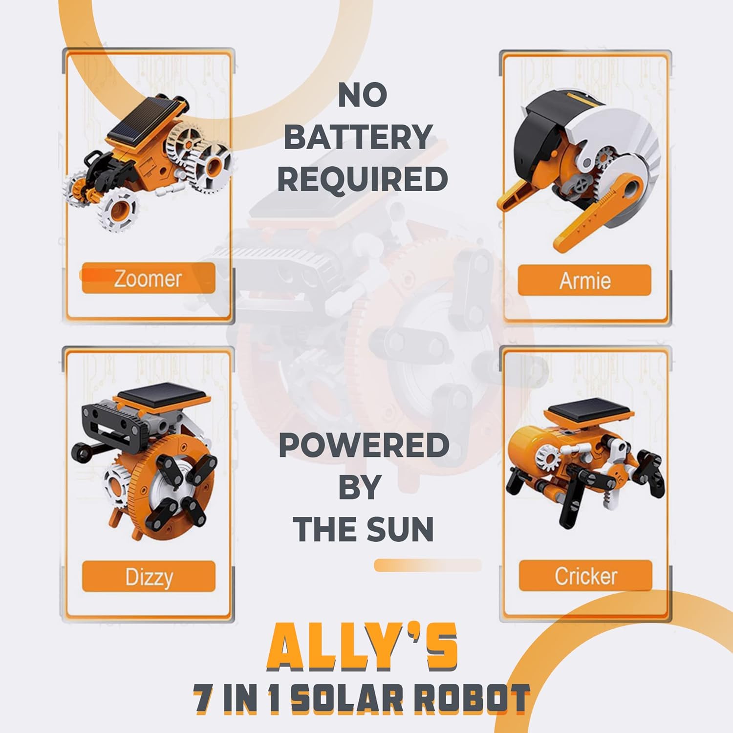 Fidtoy Kit Robot Solaire 7 en 1 STEM pour Enfants, Jouet de Construction Robotique Solaire DIY, Kit Scientifique d'Ingénierie sur les Énergies Renouvelables, Âge 8+