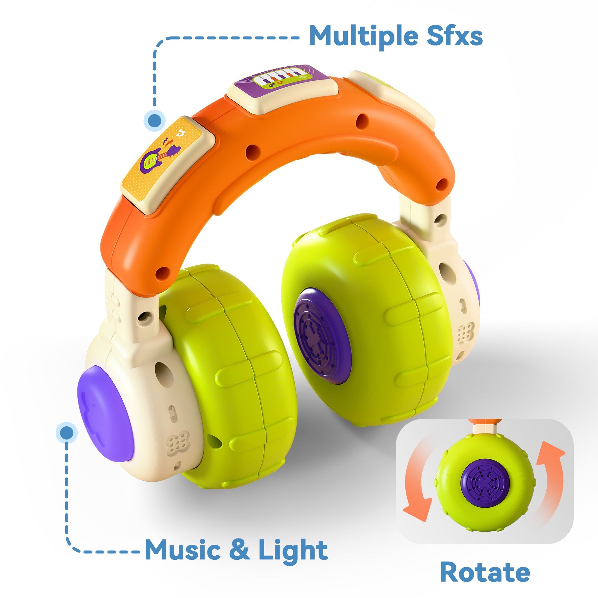 Juego de auriculares musicales y juguete de ratón Fidtoy Baby