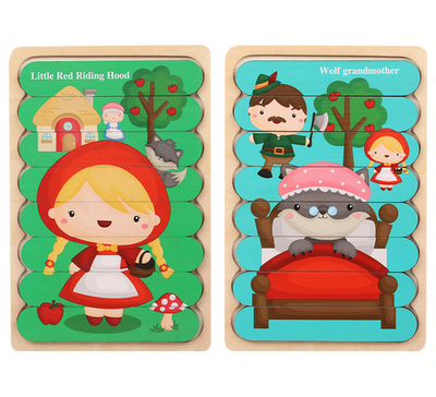 Juegos de rompecabezas Montessori reversibles (juego de 2)