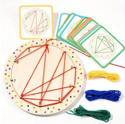 Kit de patrones de bobinado de hilo Geoboard de madera - 579