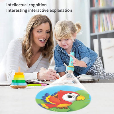 Fidtoy Mini Multiple Flash Light Projection Play Set for Kids Storytelling Bedtime Pattern Projector Toy
